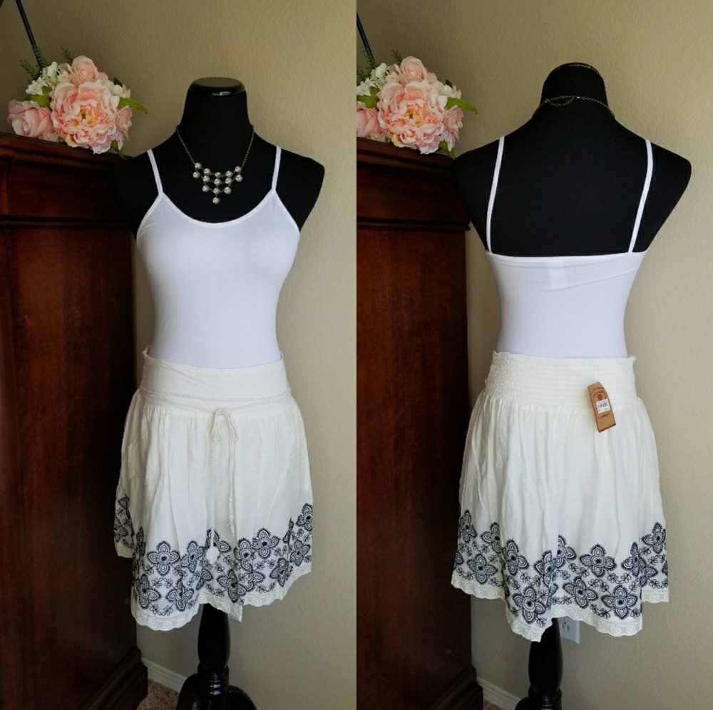 Lucky Brand Embroidered Skirt